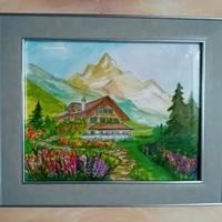 quadro acquerello Baita 25x30