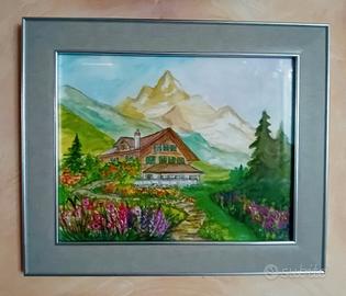 quadro acquerello Baita 25x30