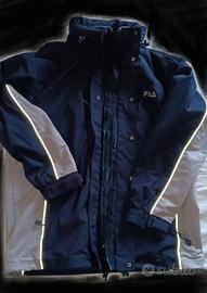 Fila Giacca Vintage 90s Blu Navy e Grigio – L