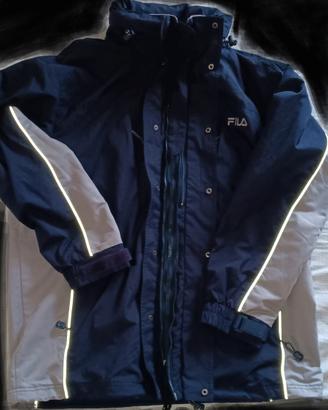 Fila Giacca Vintage 90s Blu Navy e Grigio – L