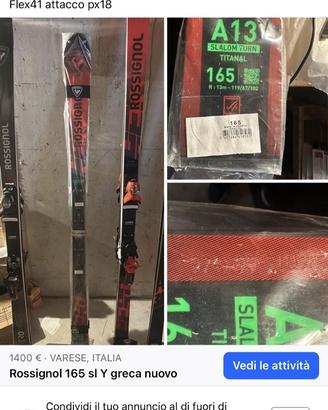Rossignol Hero Y Greca SL 165 cm, raggio 13 m