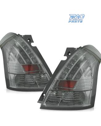 FANALI PER SUZUKI SWIFT 05-10 LED FONDO CROMATO FU