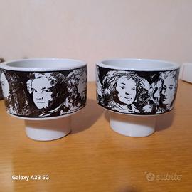 coppia di tazze vintage