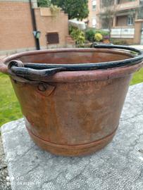 Antico paiolo per polenta in rame