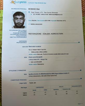 Ristorazione,addetto vendite,manovale