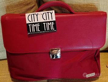 Valigetta cartella lavoro City Time rossa - nuova 