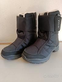 Stivali Doposci Bambino Neri Neve Pioggia nr.27