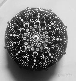 Disco rotondo con strass fermacarte fermafogli 