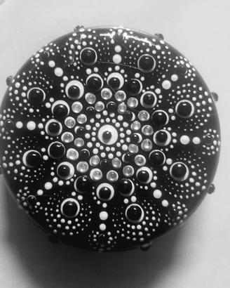 Disco rotondo con strass fermacarte fermafogli 
