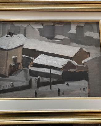 Enzo Morelli - Olio su tavola - "Neve"