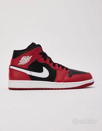 Jordan 1 Mid rosse, nere e bianche - COME NUOVE