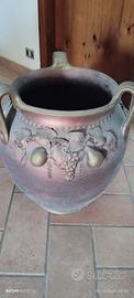 vaso terracotta decorato per interno