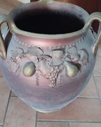 vaso terracotta decorato per interno