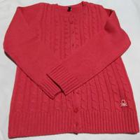 cardigan Benetton bambina rosso