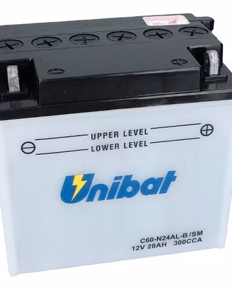batteria unibat C60-N24AL-B 12 V 28 AH