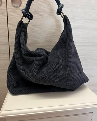 Borsa blu fiorella Rubino