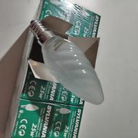 10 lampadine 25W E14 a tortiglione smerigliata