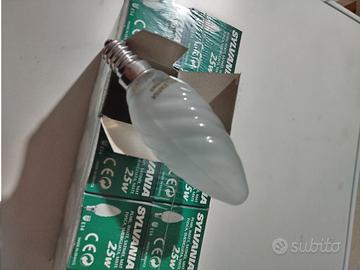10 lampadine 25W E14 a tortiglione smerigliata