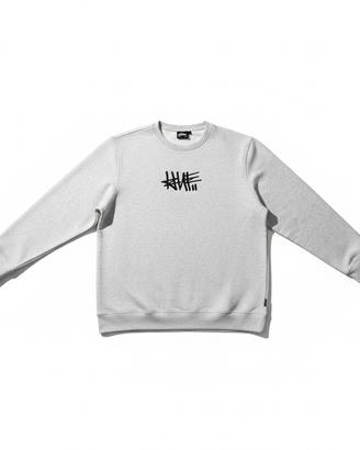 Felpa HUF grigia con logo ricamato