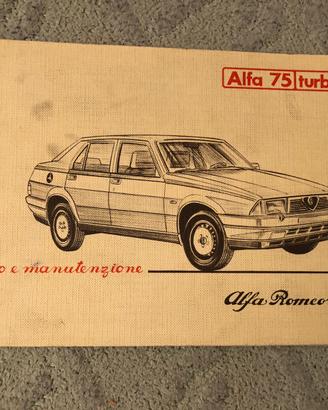 Uso manutenzione Alfa 75 Turbo 1986