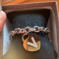 Bracciale S’Steel in acciaio con lettera V