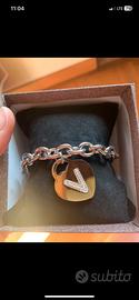 Bracciale S’Steel in acciaio con lettera V