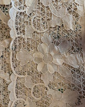 Copriletto vintage in cotone lavorato