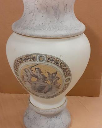 VASO IN VETRO CON DECORAZIONE