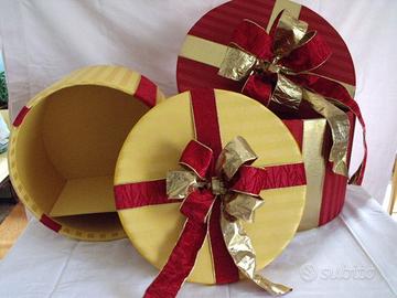 Scatole/cappelliere rivestite in misto seta