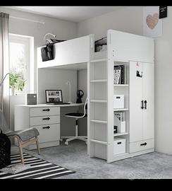 Letto a soppalco IKEA SMASTÄD con