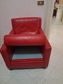 Poltrona in ecopelle