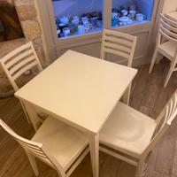 Sedie con tavolo legno massello