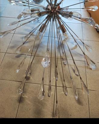 lampadario moderno, cromato 