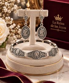 Parure orecchini bracciale argento revival egyptia