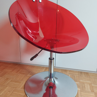 Sedia Poltrona in plastica e acciaio stile Kartell