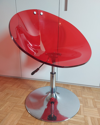 Sedia Poltrona in plastica e acciaio stile Kartell