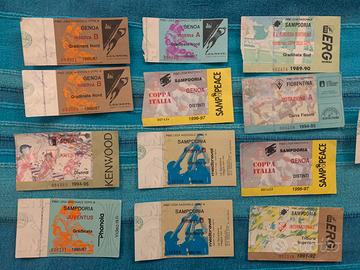 Lotto 12 biglietti partite calcio anni 80/90