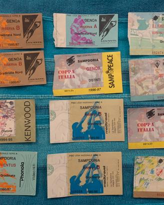 Lotto 12 biglietti partite calcio anni 80/90