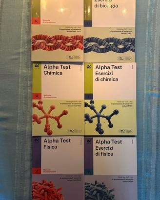 Alpha test per medicina( anche singolarmente)