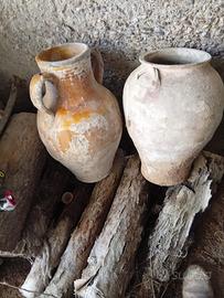 coppia di anfore in terracotta vintage