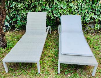 1 o 2 Lettini Prendisole in Midollino con Cuscini