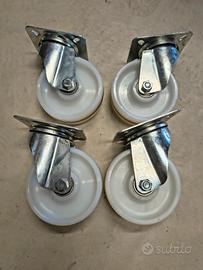 4 Ruote girevoli in poliammide su cuscinetti