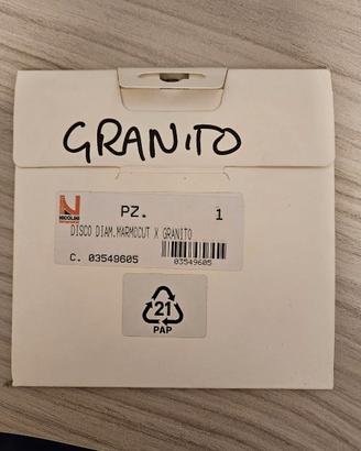 Disco Diamantato Marmocut Per Granito