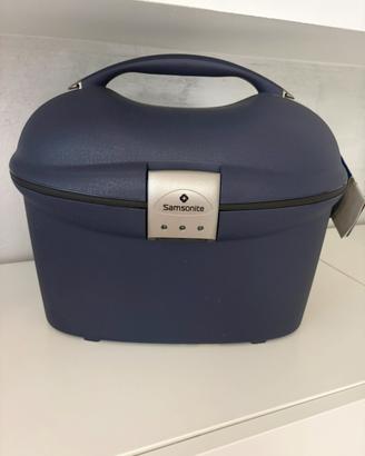 Beuty case Samsonite  blu nuovo con cartellino