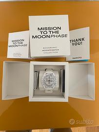 Omega Swatch Snoopy White Moonphase full set