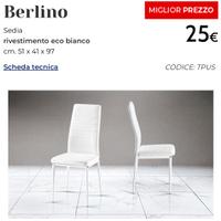 Sedie ecopelle bianche