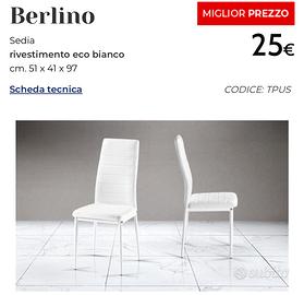 Sedie ecopelle bianche