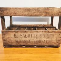 Cassa vintage Francese bottiglie vino Champagne 