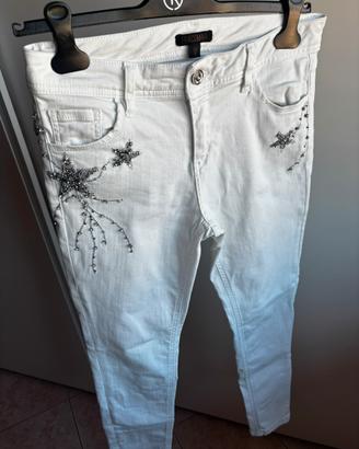 Jeans bianchi strass Fracomina Tg.29