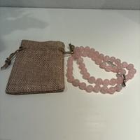 Collana in pietra naturale Quarzo rosa